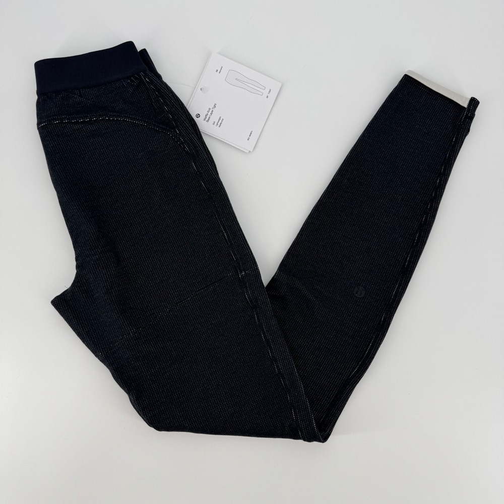 Lululemon Waffle-Knit Base Layer Tight Heathered Black LW5HLZS XS 28 Womens